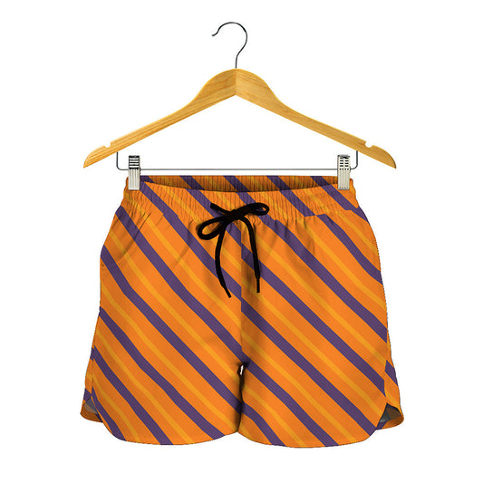 Halloween Line Pattern Print Women's Shorts