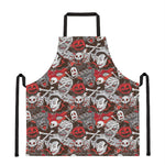 Halloween Monsters Pattern Print Apron