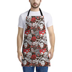 Halloween Monsters Pattern Print Apron