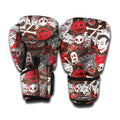 Halloween Monsters Pattern Print Boxing Gloves