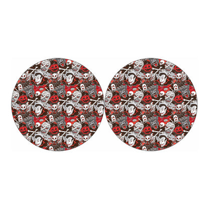 Halloween Monsters Pattern Print Car Coasters