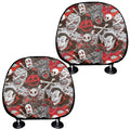 Halloween Monsters Pattern Print Car Headrest Covers