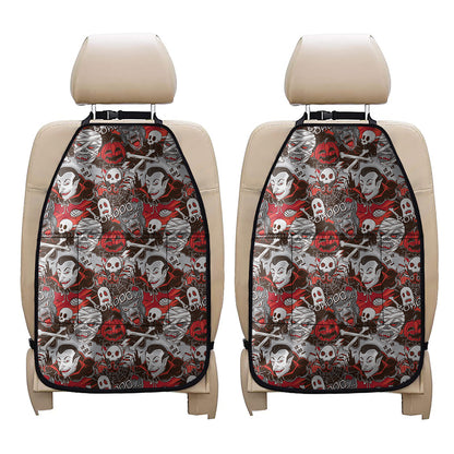 Halloween Monsters Pattern Print Car Seat Organizers