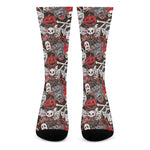 Halloween Monsters Pattern Print Crew Socks