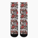 Halloween Monsters Pattern Print Crew Socks