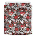 Halloween Monsters Pattern Print Duvet Cover Bedding Set