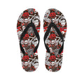 Halloween Monsters Pattern Print Flip Flops