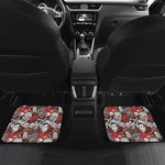 Halloween Monsters Pattern Print Front and Back Car Floor Mats