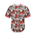 Halloween Monsters Pattern Print Men's Baseball Jersey