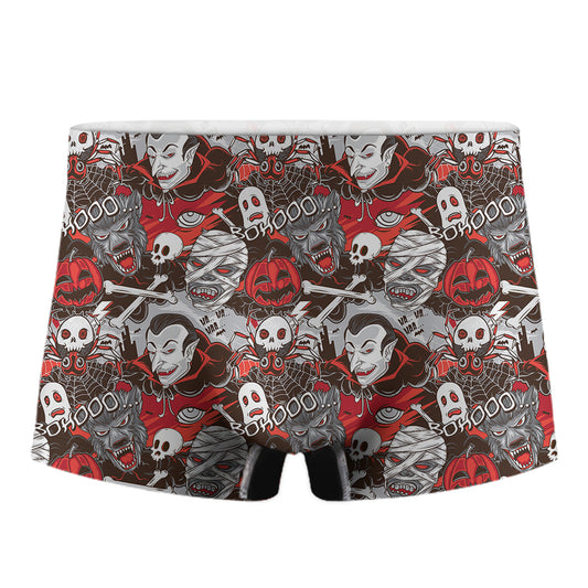 Halloween Monsters Pattern Print Men's Boxer Briefs