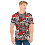 Halloween Monsters Pattern Print Men's T-Shirt