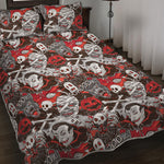Halloween Monsters Pattern Print Quilt Bed Set