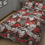 Halloween Monsters Pattern Print Quilt Bed Set