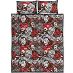 Halloween Monsters Pattern Print Quilt Bed Set