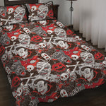 Halloween Monsters Pattern Print Quilt Bed Set