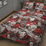 Halloween Monsters Pattern Print Quilt Bed Set