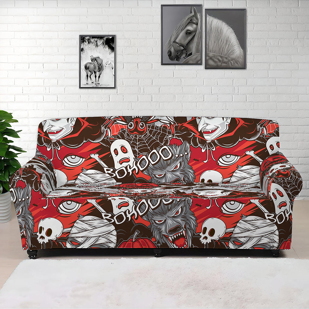 Halloween Monsters Pattern Print Sofa Cover