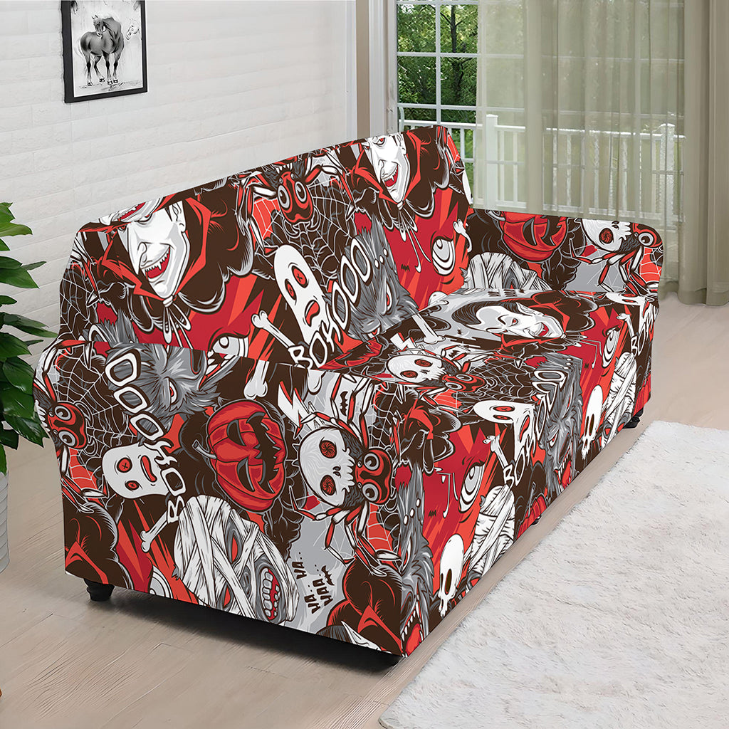 Halloween Monsters Pattern Print Sofa Cover