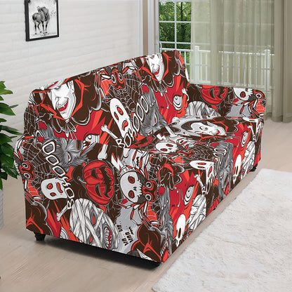 Halloween Monsters Pattern Print Sofa Cover