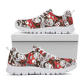 Halloween Monsters Pattern Print White Running Shoes