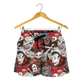 Halloween Monsters Pattern Print Women's Shorts