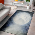 Halloween Moonlight Print Area Rug