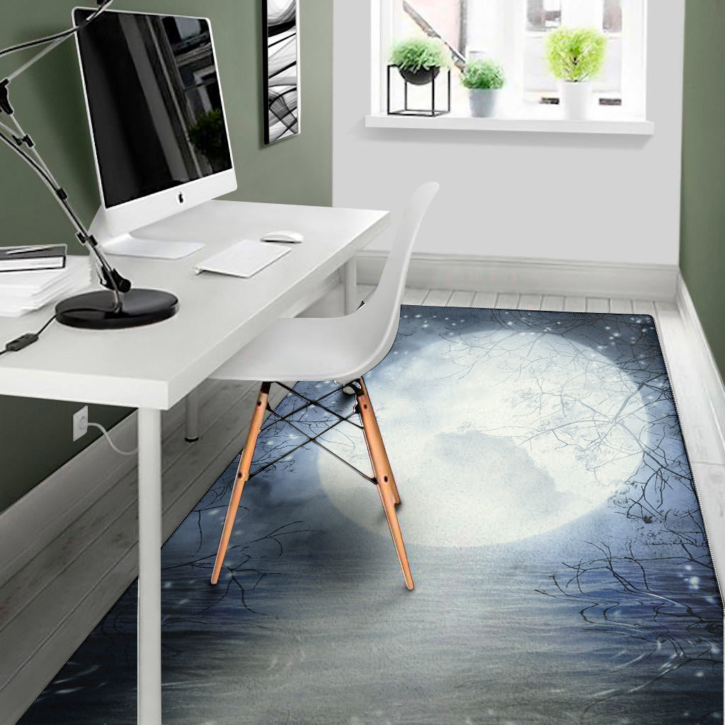 Halloween Moonlight Print Area Rug