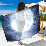 Halloween Moonlight Print Beach Sarong Wrap