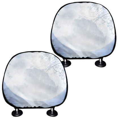 Halloween Moonlight Print Car Headrest Covers