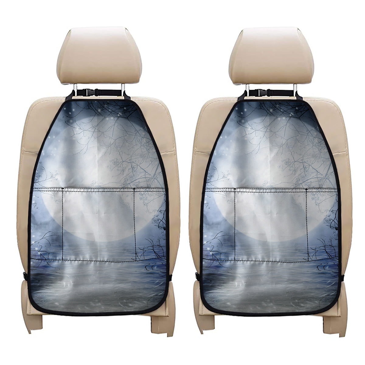 Halloween Moonlight Print Car Seat Organizers