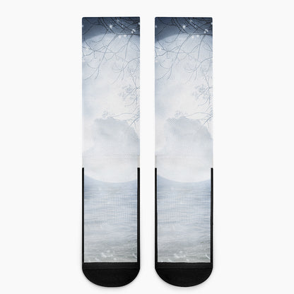 Halloween Moonlight Print Crew Socks