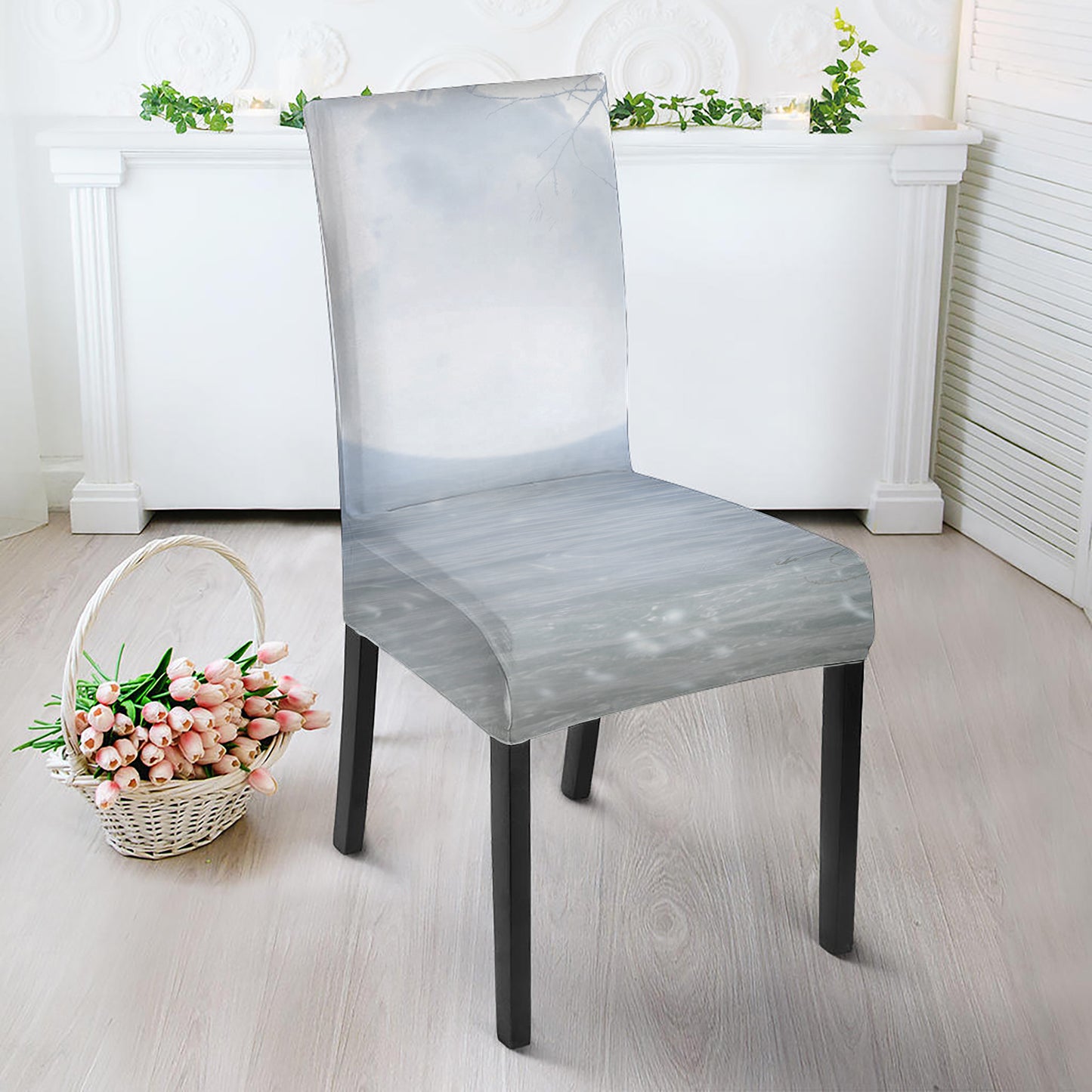 Halloween Moonlight Print Dining Chair Slipcover