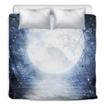 Halloween Moonlight Print Duvet Cover Bedding Set