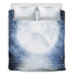 Halloween Moonlight Print Duvet Cover Bedding Set