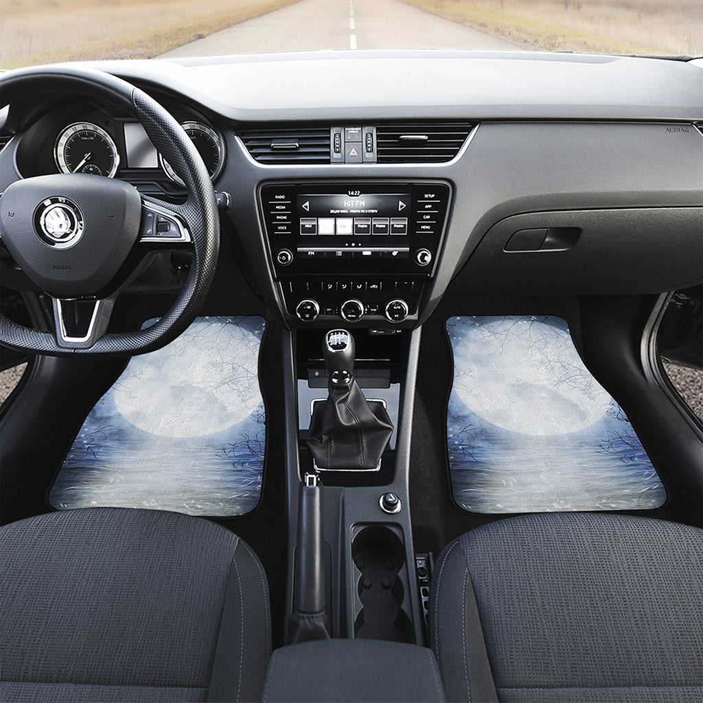 Halloween Moonlight Print Front and Back Car Floor Mats