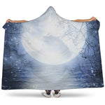Halloween Moonlight Print Hooded Blanket