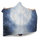 Halloween Moonlight Print Hooded Blanket