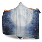 Halloween Moonlight Print Hooded Blanket