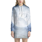 Halloween Moonlight Print Hoodie Dress