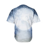 Halloween Moonlight Print Men's Baseball Jersey