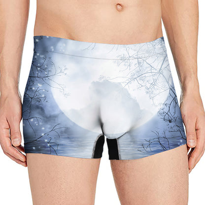 Halloween Moonlight Print Men's Boxer Briefs