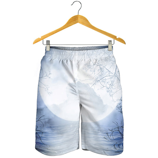 Halloween Moonlight Print Men's Shorts