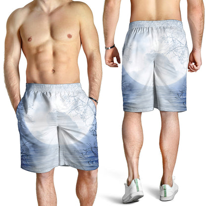 Halloween Moonlight Print Men's Shorts