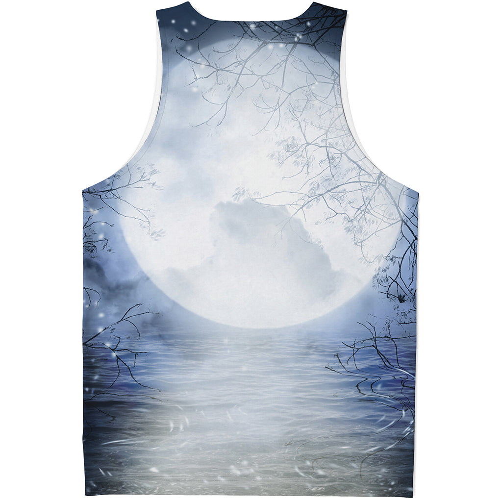 Halloween Moonlight Print Men's Tank Top