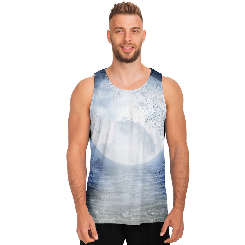 Halloween Moonlight Print Men's Tank Top
