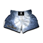 Halloween Moonlight Print Muay Thai Boxing Shorts