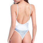 Halloween Moonlight Print One Piece High Cut Swimsuit