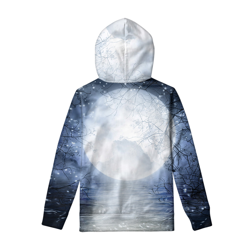 Halloween Moonlight Print Pullover Hoodie