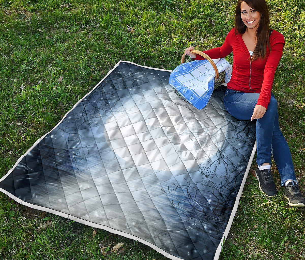 Halloween Moonlight Print Quilt