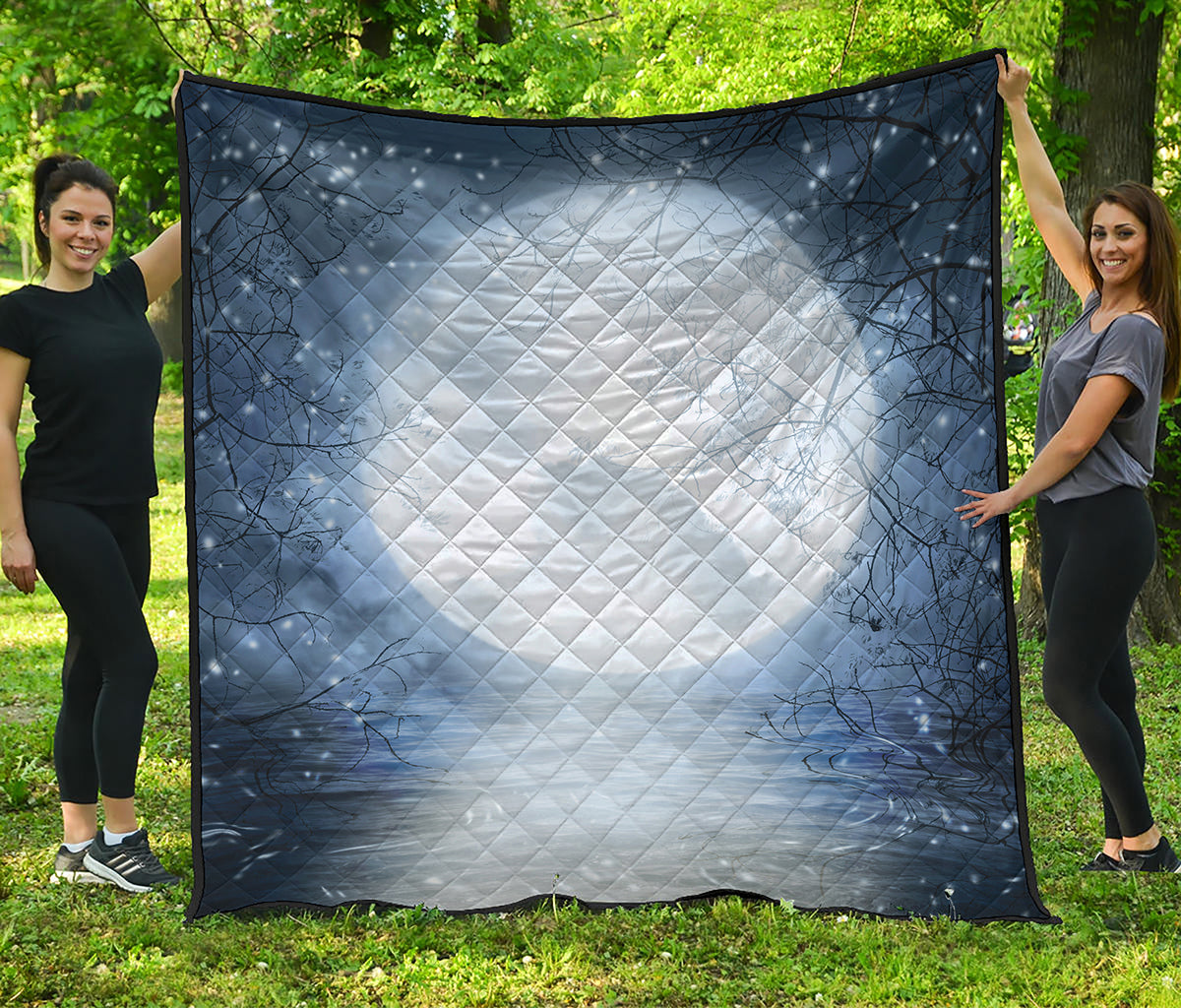 Halloween Moonlight Print Quilt